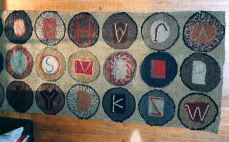 An American hooked rug after cleaning and restoration.