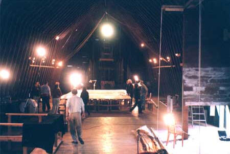 A pair of large tapestries being prepared for photography and sh