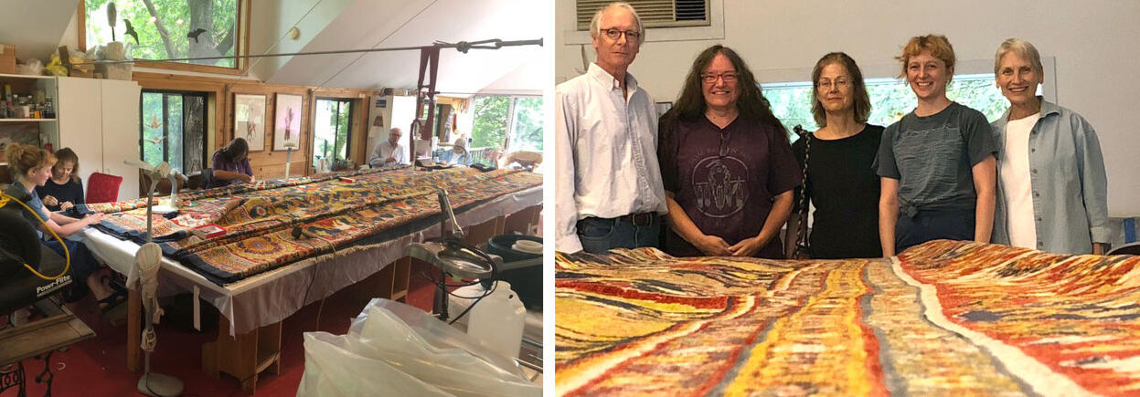 A seventeenth Century Verdure tapestry that has been cleaned and