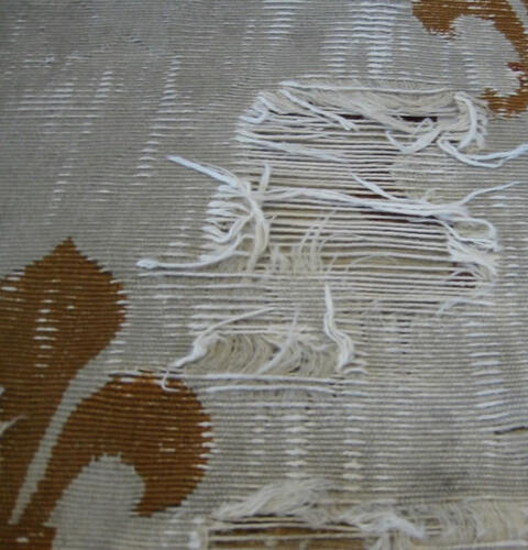 A seventeenth Century Verdure tapestry that has been cleaned and